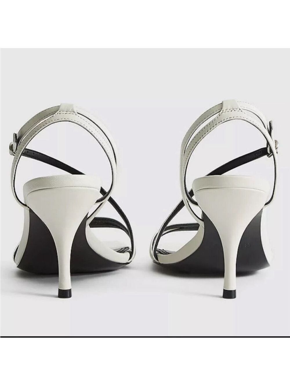 Reiss Bali Heeled Strappy Stiletto Sandals in Off White Size 40, US 9.5 - Picture 5 of 12